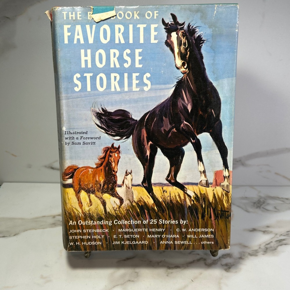 Vintage 1965 The Big Book of Favorite Horse Stories Platt & Munk Sam Savitt HC